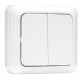 Рим Выключатель 2-клавишный 10А белый EKF  ENV10-023-10  EKF