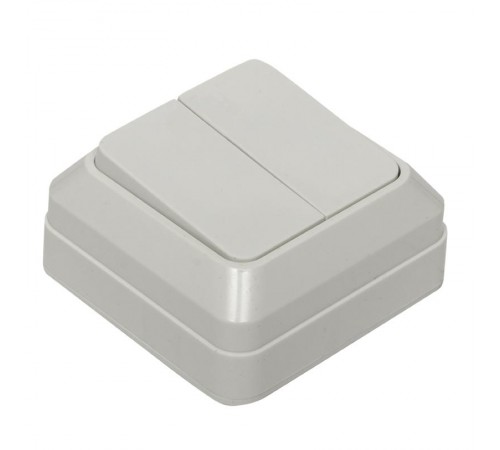 Рим Выключатель 2-клавишный 10А белый EKF  ENV10-023-10  EKF