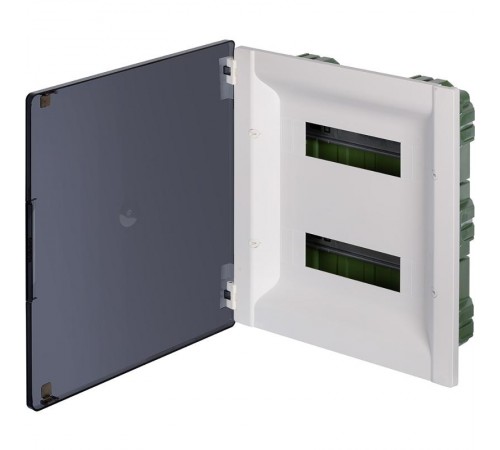 Practibox3 встраиваемый прозрачная дверь 2х12м земля+нейтраль  401753  Legrand