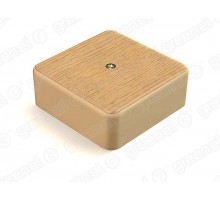 Коробка распределительная для о/п с кабель-каналом 100х100х44мм, IP40, цвет-ДУБ (25шт)  GE41221-12  GREENEL