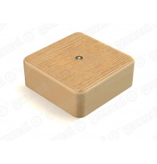 Коробка распределительная для о/п с кабель-каналом 100х100х44мм, IP40, цвет-ДУБ (25шт)  GE41221-12  GREENEL