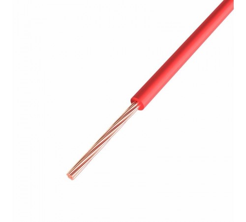 Провод ПГВА REXANT 1х0.75 мм, Cu, красный, бухта 200 м 01-6504-1  REXANT