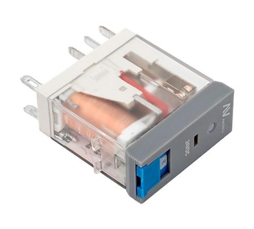 Реле промежуточное с кнопкой и мех. Индикацией RPAt 22/2 8A 24В DC  rpat-22-2-24DC   EKF