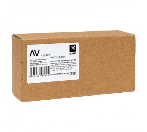 Реле промежуточное с кнопкой и мех. Индикацией RPAt 22/2 8A 24В DC  rpat-22-2-24DC   EKF