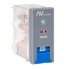 Реле промежуточное с кнопкой и мех. Индикацией RPAt 22/2 8A 24В DC  rpat-22-2-24DC   EKF