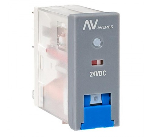 Реле промежуточное с кнопкой и мех. Индикацией RPAt 22/2 8A 24В DC  rpat-22-2-24DC   EKF