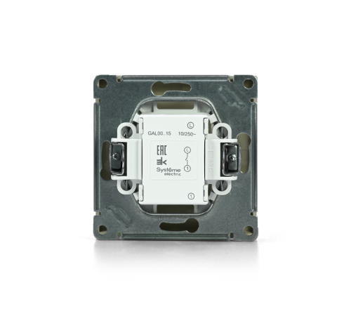 ArtGallery Алюминий Выключатель кнопочный 1-клавишный, 10А, механизм  GAL000315  SE