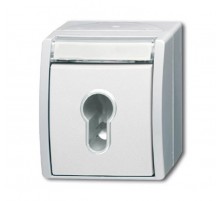 Выключатель жалюзи с ключом (для замка) 1-полюсный, IP44, серия ocean, цвет альпийский белый  1101-0-0925   2CKA001101A0925  ABB