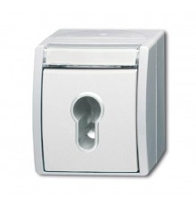 Выключатель жалюзи с ключом (для замка) 1-полюсный, IP44, серия ocean, цвет альпийский белый  1101-0-0925   2CKA001101A0925  ABB