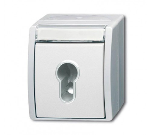 Выключатель жалюзи с ключом (для замка) 1-полюсный, IP44, серия ocean, цвет альпийский белый  1101-0-0925   2CKA001101A0925  ABB