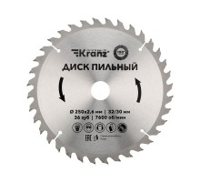 Диск пильный 250 мм х 36 зуб х 32/30 мм  KR-92-0127  Kranz