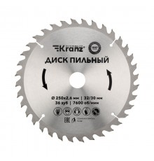 Диск пильный 250 мм х 36 зуб х 32/30 мм  KR-92-0127  Kranz