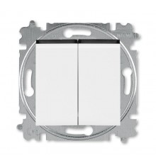 ABB Levit Белый / дымчатый чёрный Выключатель 2-кл.  3559H-A05445 62W  2CHH590545A6062  ABB