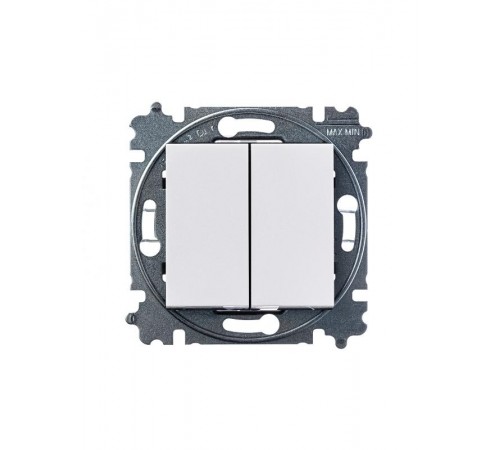 ABB Levit Белый / дымчатый чёрный Выключатель 2-кл.  3559H-A05445 62W  2CHH590545A6062  ABB