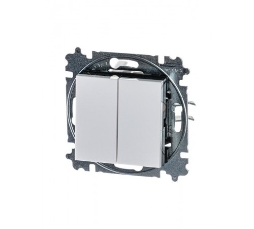 ABB Levit Белый / дымчатый чёрный Выключатель 2-кл.  3559H-A05445 62W  2CHH590545A6062  ABB