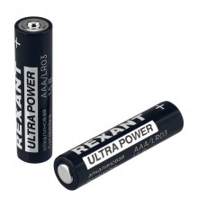 Батарейка алкалиновая ультра AAA/LR03 мизинчиковая 1,5В блистер 2 шт. (полный аналог 30-1010)  39-1010  REXANT