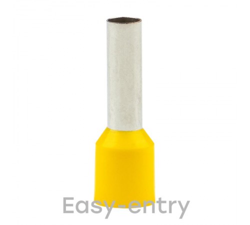 Наконечник штыревой втулочный изолированный НШвИ 6,0-12 (50шт.) EKF PROxima  nhvi-6.0-12  EKF