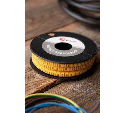 Маркер-кабельный 4,0кв.мм "0" (500шт.) (ЕС-2) EKF PROxima  plc-KM-4-0  EKF