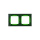 ABB Levit Зелёный / дымчатый чёрный Рамка 2-ая  3901H-A05020 67W  2CHH015020A6067  ABB