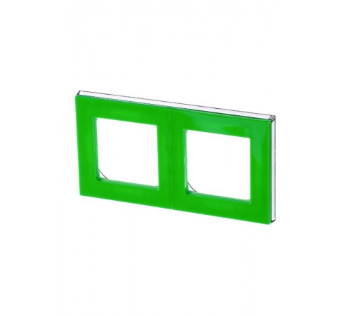 ABB Levit Зелёный / дымчатый чёрный Рамка 2-ая  3901H-A05020 67W  2CHH015020A6067  ABB