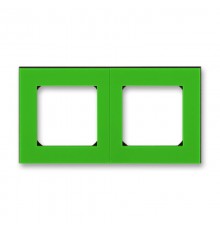 ABB Levit Зелёный / дымчатый чёрный Рамка 2-ая  3901H-A05020 67W  2CHH015020A6067  ABB
