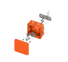 Коробка огнестойкая E45 85х85х40мм с клеммниками 4 полюса 0,5-10мм2 IP55 HF  plc-kmfr-85-410  EKF