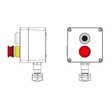 Взрывозащищенный пост управления из алюминия CPE-A-12-(1xP1B(11)-1xP6E(11))-1xKAEPM2MHK-20(C)1Ex d e IIC Т5 Gb / Ex tb IIIC T95°CDb IP66  2201.121.22