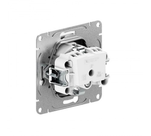 Механизм розетки, 16А, с заземлением, со шторками, графит Эпика  UP1-SOG-111 EKF