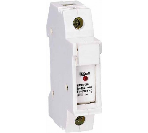 Держатель предохранителя типа C10 со светодиодной и  21383DEK  DEKraft