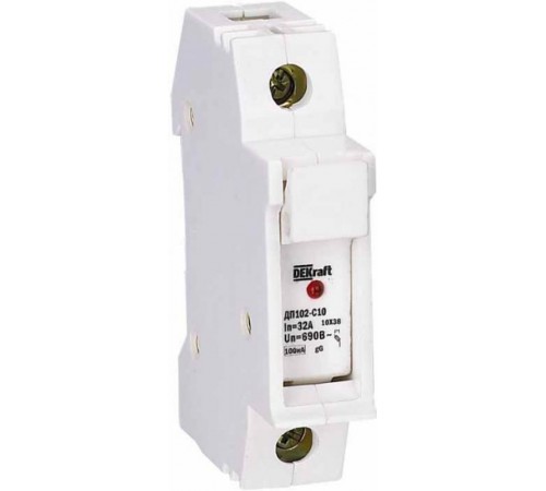 Держатель предохранителя типа C10 со светодиодной и  21383DEK  DEKraft