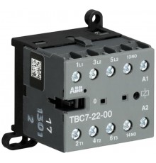 Мини-контактор TBC7-22-00-62 (12A при AC-3 400В), катушка 77-143VDC, с винтовыми клеммами  GJL1313561R6002  ABB
