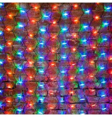 Гирлянда "Сеть" 2x1,5м, черный КАУЧУК, 288 LED Мультиколор  217-119  NEON-NIGHT