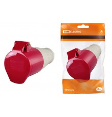 Розетка 224 переносная 3Р+РЕ 32А 380В IP44   SQ0603-0013  TDM