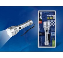 Фонарь универсальный S-LD044-C Silver "Simple Light Gambit", пластик, 0,5 Watt LED, упаковка кламшелл, 2хАА н/к, цвет серебро  UL-00000206  Uniel