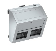 Корпус компьютерной розетки Modul45 тип C (наклонный) 45x45 мм (серебристый) (DTS-02C AL1)  6119290  OBO Bettermann