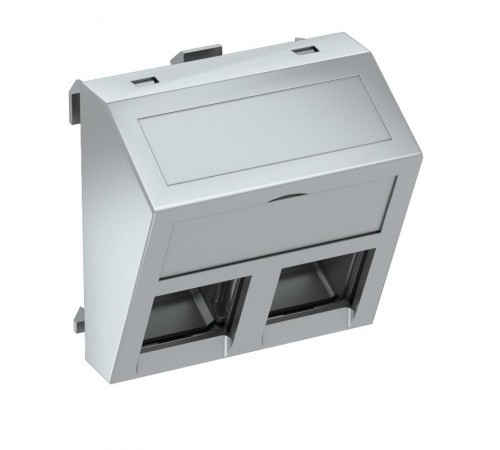 Корпус компьютерной розетки Modul45 тип C (наклонный) 45x45 мм (серебристый) (DTS-02C AL1)  6119290  OBO Bettermann