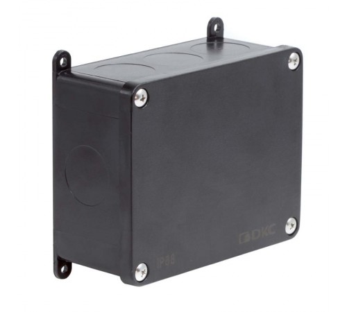 Коробка индустриальная 115х110х46 мм, IP68 с гладкими стенками, черная  P68M2516  DKC