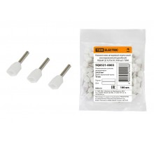 Наконечник штыревой втулочный изолированный (двойной) НШвИ (2) 0,75х10 (100 шт)   SQ0521-0003  TDM