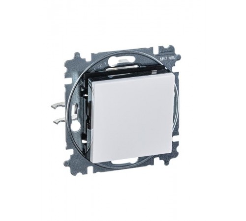 ABB Levit Белый / дымчатый чёрный Выключатель кнопочный 1-кл.  3559H-A91445 62W  2CHH599145A6062  ABB