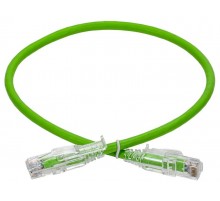 ITK Коммутационный шнур кат.6A UTP 2м st. лент. замок зел.  PC02-C6AUL-2M-SC-RL  ITK