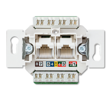 UAE розетка 2 порта, неэкранированная, кат 6  UAE8-8UPOK6US  Jung