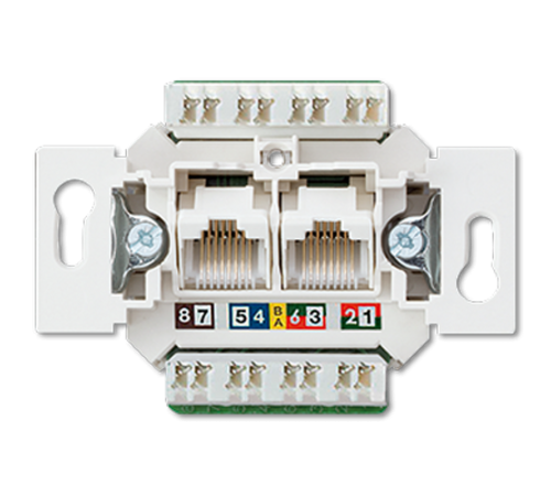 UAE розетка 2 порта, неэкранированная, кат 6  UAE8-8UPOK6US  Jung