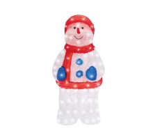 Акриловая светодиодная фигура Снеговик в синих варежках 31х25х59 см, IP65, понижающий трансформатор в комплекте  513-283  NEON-NIGHT