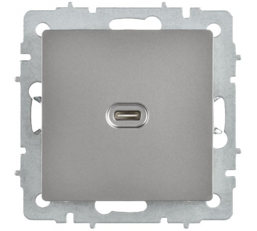 BRITE Роз. USB C 65Вт высокоскор. зар. РЮ12-1-БрС сталь  BR-U13-065-K46  IEK