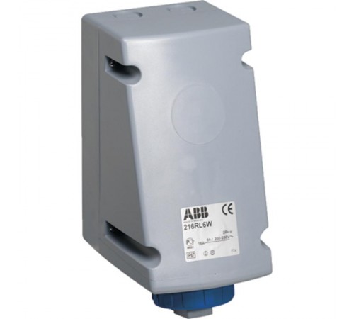 Розетка для монтажа на поверхность с подключением шлейфа 232RL9W, 32A, 2P+E, IP67, 9ч  2CMA168482R1000  ABB