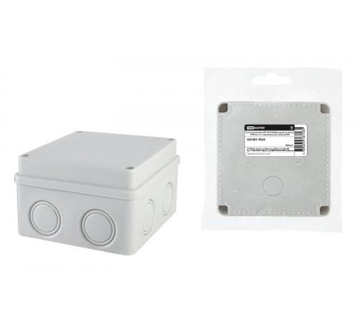 Коробка распределительная о/п 110х110х70мм, крышка на винтах, IP55, 8вх., без гермовводов, инд. штрихкод  SQ1401-0824  TDM
