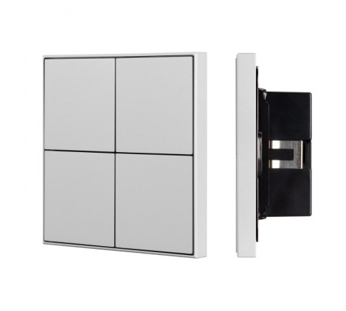 INTELLIGENT ARLIGHT Кнопочная панель KNX-304-23-IN Silver (BUS, Frame) (IARL, IP20 Металл, 2 года)  039666  Arlight