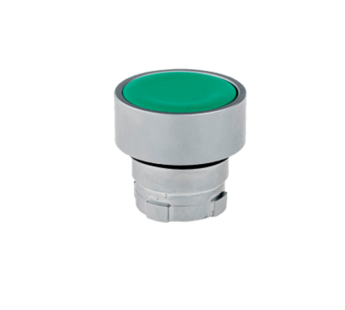 Головка кнопки плоская, зеленый, мет. MTB2-BA3  43150  ОВЕН