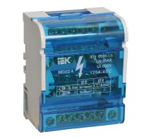 Шины на DIN-рейку в корпусе (кросс-модуль) 3L+PEN 4х7   YND10-4-07-100  IEK