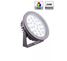 Прожектор архитектурный светодиодный LL-877 D240xH240 IP67 24W AC230V RGB  32044  Feron